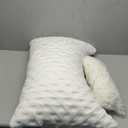 Cooling Side Sleeper Pillow for Neck and Shoulder Pain, Luxury Shredded Memory Foam Curved Bed Pillows for Sleeping Set of 1- Adjustable Queen Size- Washable Cover Crescent White