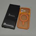 TOCOL for iPhone 17 Pro Case, Full Camera Protection, Built-in Magnetic Ring, Compatible with Magsafe Charger, Drop Protection, Translucent Matte Phone Case for iPhone 17 Pro 6.3 inch (Orange)