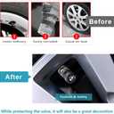 3 x Tire Valve Stem Caps for BMW X1 X3 M3 M5 X1 X5 X6 Z4 3 5 7 Series Tire Valve Stem Cover Air Cap Belt O-Ring 4 Pack Black