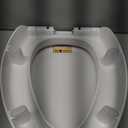 ELONGATED toilet seat risers for seniors, Slow Close, Elevated toilet seat, Heavy Duty, Never Loosen, Raised toilet seat elongated bowl, White(18.5)