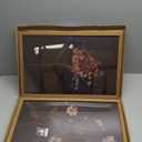 2Pcs Framed Vintage Wall Art Prints, Retro Moody Floral Botanical Canvas Painting Farmhouse Decor, Black Dark Flower Picture Poster for Bathroom, Bedroom, Living Room, Gallery 16X24In