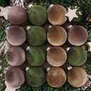 Velvet Christmas Ornaments Set,15 Pcs Christmas Decor Bolas Grandes De Navidad para Arbol Velvet Christmas Balls - Neutral Green Brown Neutral, 80mm 3.15 inch