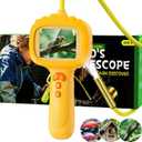 Borescope Snake Camera with Light for Kids, Outdoor Educational STEM Toys, Science Gifts for 5 Year Old Boy, Camping Nature Activities, Best Birthday Gift for Boys, Girls Ages 4,5,6,7,8,9,10(Orange)