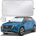 EcoNour Car Front Windshield Sun Shade for Car | SUV Accessories for Maximum Sun and Heat Protection | UVBlocking Windshield Dash Cover & Sun Visor for Cooler Interior | Large (64 x 34 Inches)