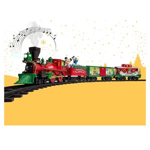 Lionel Disney Battery-Operated Mickey Mouse Express Toy Train Set with Bluetooth, Locomotive, Train Cars, & Track with Authentic Train Sounds, Lights, & Water Vapor Smoke Effects for Kids 4+