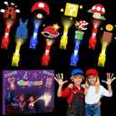 36 Pcs Game Party Favors LED Finger Lights, Glow in the Dark Birthday Party Supplies, Goodie Bag Stuffers Classroom Treasure Box Prizes for Kids