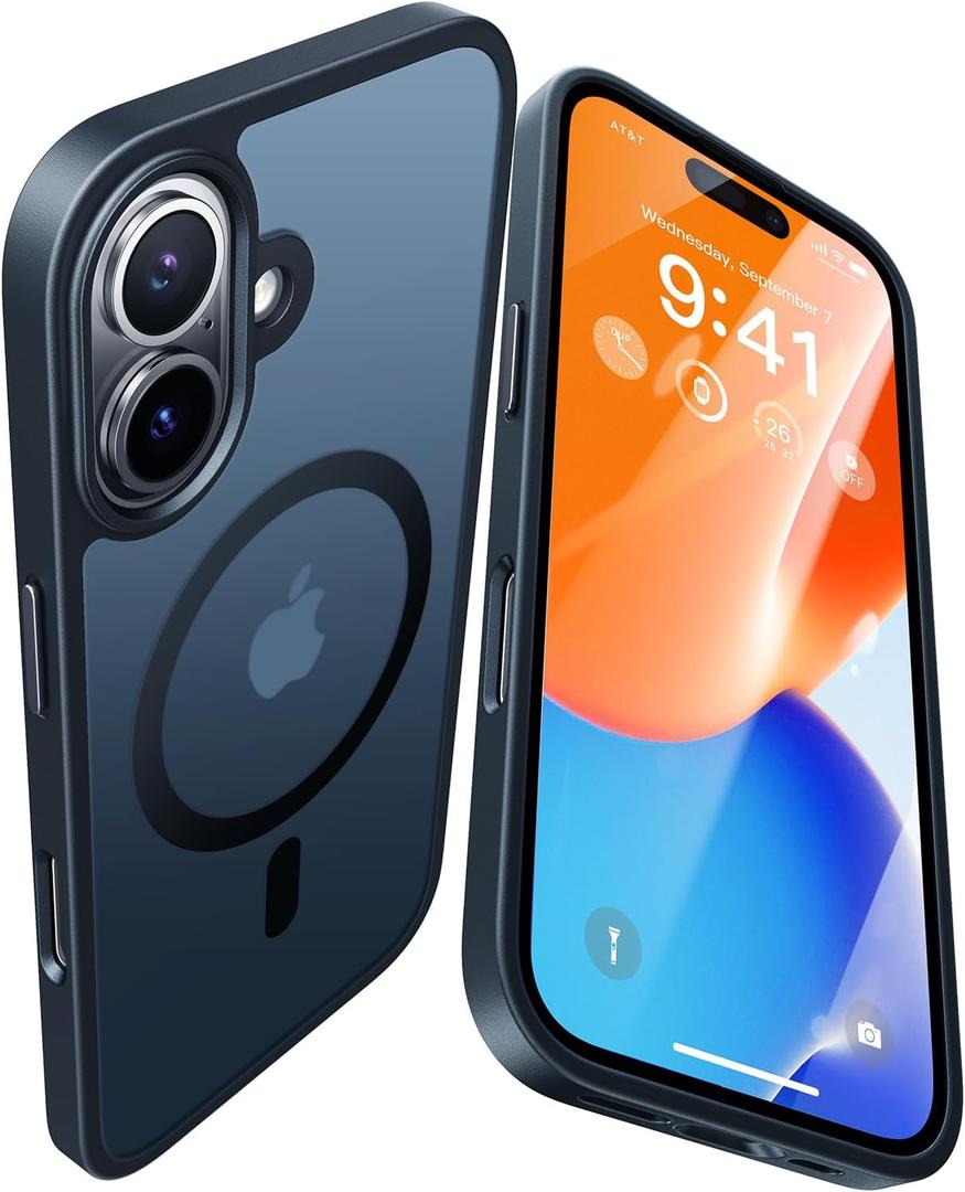 Pack of 2 Opxyl Magnetic for iPhone 16 Pro Case Compatible with MagSafe, [16FT Drop Protection] Shockproof iPhone 16 Pro Phone Case for MagSafe Wallet Sleeve, Magnetic Car Holder, Magnetic Charger, Black