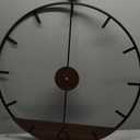 Cuspin Large Wall Clock 30 Inch Modern Farmhouse Wall Clock Battery Operated for Living Room Decor, Walnut Wood Dial with Black Metal Frame, Silent Non Ticking Clocks for Kitchen, Office, Bedroom
