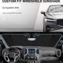 Pigenius Windshield Sun Shade for BMW 8 Series Coupe & Convertible (G14/G15) 2019-2026, Fits 840i M850i M8 Competition, Reversible, Brushed Silver