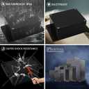 Junction Box IP65 Waterproof Dustproof ABS Plastic Universal Electric Project Enclosure with Fixed Ear Black External Size 4.5x3.5x2.2 inch (2pc)