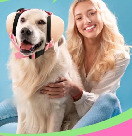 ZOHAN Dog Ear Muffs for Noise Protection, Comfort Dog Noise Cancelling Ear Muffs with Fast Snap Lock for Fireworks, Thunder, Vacuums (Pink,L)