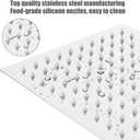 NearMoon Rain Shower Head, High Flow Stainless Steel Square Rainfall Shower, High Pressure Design, Awesome Shower Experience Even At Low Water Flow (8 Inch, Chrome Finish)