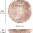 Small Natural Marble Jewelry Tray Key Plate Holder Dish Trinket Decor Catch All Bowl for Ring Earring Stone Gift for Women Daugther,Shell Pink,5.5"
