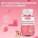 (2 Pack) Magnesium Glycinate Gummies-Magnesium Glycinate 500mg, Magnesium Complex Supplement with Potassium, VitaminD, B6 for Calm, Sleep&Stress Relief-Sugar Free, 120 Peach Magnesium Gummies, Exp Date Not Found
