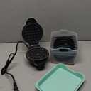 DASH MultiMaker Mini System - Waffle Maker with Six 4 Removable Plates & Storage Case: Waffle Iron & Griddle, 4-in-1 Mini Waffle Maker for Kids and Families  Nonstick Surface, Just Add Batter, Aqua