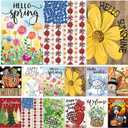 Seasonal Garden Flags Set of 12 Double Sided 12 x 18 Inch Yard Flags,Small Garden flags for outside,4th of July Summer Fall Garden Flag,Christmas Halloween Easter Outdoor Decor, Holiday Flags for All Seasons