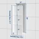 Neodrain 12X36 Inch Shower Niche, White 3-Tier Stainless Cubby NO Tile Needed Recessed Niche Shower for Bathroom Storage, Waterproof Wall Shelf