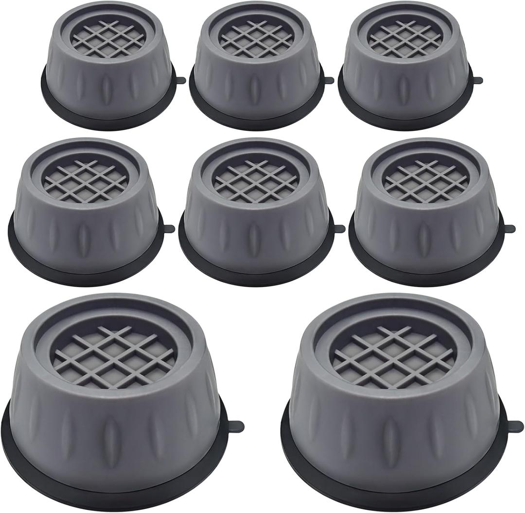 AAGUT Anti Vibration Pads for Washing Machine Support, 8 Pcs Washer Dryer Pedestals Fits All Machines, Noise Dampening, Protects Laundry Room Floor-Washing Machine Stabilizer