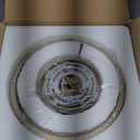 Zlepmlla Gold Flush Mount Ceiling Light with Clear Hammered Glass lampshade, Farmhouse Ceiling Lights Fixture in Satin Brass for Kitchen Bathroom, Bulb not Included