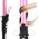 Hair Curler Automatic Rotating1.25 Inch Automatic Hair Curler with Adjustable Temp 180F to 410F & LCD Display, Dual Voltage Beach Waves Curling Iron for Effortless Beach Waves