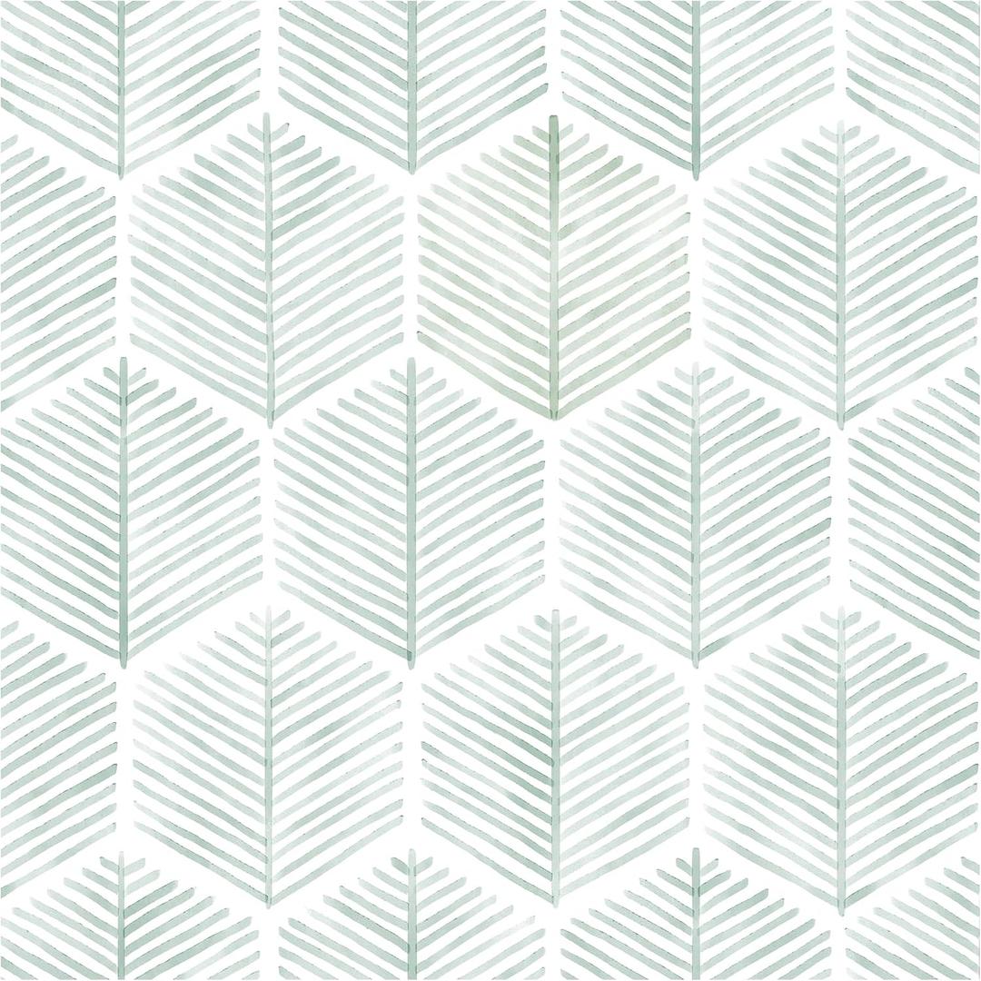 Modern Peel and Stick Wallpaper 17.3''197'' Geometric Wallpaper Boho Contact Paper Green and White Self-Adhesive Wall Paper Removable Decorative Wallpapers for Bedroom Bathroom Cabinets Decor Vinyl
