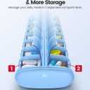 Vaydeer Metal 7 Day Pill Organizer 2 Times a Day  AM PM Weekly Travel Pill Case with Moisture-Proof Desiccant, Airtight Large Capacity Pill Box for Vitamins, Medications & Supplements (Grey)