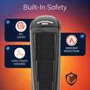 Lasko 23" Ceramic Tower Space Heater with Remote Control - Silver - 751320