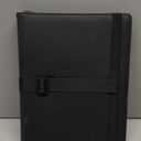 YOTINO Sheet Music Folder, 3 Ring Choral Music Folder,13"x10.2" PU Leather Music Binder Black with Elastic Band and Handle Fits Letter Size 8.5 x 11 inch