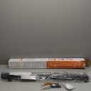 Reinforced 55" Wide Retractable Baby Gates with Reinforced Strips, Indoor/Outdoor Retractable Dog Gate for Doorway Prevent Bottom Drilling Through, No Bottom Bar Safety Mesh Baby Gate for Stair, Black