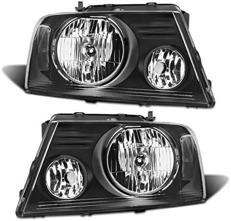 Amazon.com: ADCARLIGHTS for 2004-2008 F150 Headlight Assembly Compatible with 2004-2008 Ford F150 Pickup/ 2006-2008 Lincoln Mark LT Clear Lens Black Housing with Clear Reflector Headlamp Replacement L+R : Automotive