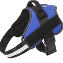 Bolux Dog Harness, No-Pull Reflective Dog Vest, Breathable Adjustable Pet Harness with Handle for Outdoor Walking - No More Pulling, Tugging or Choking (Blue, S)