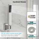 FPXRNG Shower Faucet Set Bathroom Square Rain Shower Head and Handle Set, Wall Mounted Shower Fixtures, Full Metal Trim Repair Kit 10 inch Brushed Nickel (With Shower Valve)