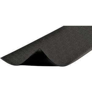 Notrax 411 Sof-Tred 3' x 12' x 3/8" Anti Fatigue Mat, Enhanced Slip Resistance with Beveled Edges and Pebbled Surface, Ideal for Industrial and Commercial Workplaces, Black, 411S3312BL