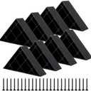 Homaisson 8 Pcs Couch Legs Replacement Plastic Triangle Corner Sofa Legs Black Couch Legs with Screws Chair Sofa Couch Feet Replacement Furniture Legs, 5.71"×5.71"×1.6"