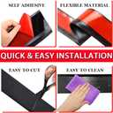 Vinyl Wall Base Baseboard Molding Trim 4" Flexible Self Adhesive Rubber Wall Base Moulding Trim Peel and Stick Design, 4 Inch x 100 Feet, Black