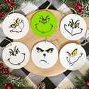 6Pack 80 Pcs Christmas Face Decals Stickers for Crafts Ornaments Small 3 Inch 10 Designs Vinyl Faces Eyes Transparent Decal for Ornaments Glass Drinking Cups Wood Decorations Balls Party Supplies (face80)