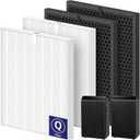 5510 5520 Replacement Filter Q Compatible with Winix 5510, 5520 PlasmaWave Air Purifi-ers, HEPA Air Filter + Activated Carbon Filter Combo for Dust Pollen Pet Smoke, 2+2 Pack