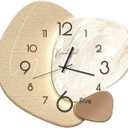 Ergocar Wall Clock, Creative Silent Modern Nordic -Style Crystalline Porcelain Battery Power Decoration School, Living Room, Kitchen, Office