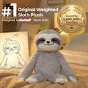 Mewaii 4 Lbs Weighted Stuffed Animals with Heating Pad- Heavy Belly & Limbs, 15" Sloth Heated Plush for a Realistic Hug, Super Soft Fluffy Plush Toy for Kids