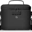 Lockable Lunch Box Bag Women Girls - Insulated Waterproof Leakproof Lightweight Reusable Cooler with Combination Lock for Work - Back to School Teacher Mothers Day Christmas Birthday Gifts (Black)