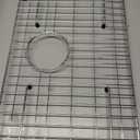 Kitchen Sink Grid and Sink Protectors, Stainless Steel Sink Grids for Bottom of Kitchen Sinks, 26" x 14" with Rear Drain for Single Bowl Sinks, 26" X 14 1/16" Rear Drain