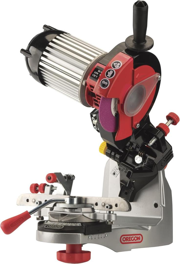 Oregon Professional 120-Volt Bench Grinder Universal Saw Chain Sharpener, for All Chainsaw Chains (520-120)
