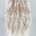 Topcosplay 80s Mullet Wig for Men and Women Rock Disco Wigs Long Curly Brown Gradient White