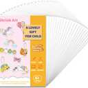 52 Pieces Sanded Shrink Plastic Sheet Kit, Shrinky Art Paper Translucent Shrink Film Sheets, Kids Creative Craft Activities for All Ages, 5.7 x 7.9inch / 14.5 x 20cm