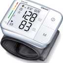 Beurer BC57 Wrist Blood Pressure Monitor  Automatic Wrist Blood Pressure Cuff - Bluetooth  120 Memory Spaces with Irregular Heart Rate Detection, Large Display, Resting Indicator, Storage Case
