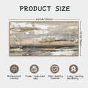 HUADAOART Abstract Wall Art Canvas Print Neutral Tones Beige Gray and Brown Framed Landscape Painting 40 x 20 in Artwork for Living Room Bedroom Wall Decor Ready to Hang for Office Dining Room