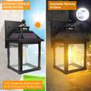 Solar Wall Lights Outdoor, Dusk to Dawn Solar Sconces, Motion Sensor Porch Lights Waterproof with 3 Lighting Modes, Exterior Wall Lantern Outside for Patio Garage Entryway Garden Shed