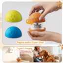 Chew Resistant Smart Interactive Dog Balls, Durable Food-Grade Rubber Material, Automatic Moving, Bouncing, Rotating Toy with Light for Medium, Large Dogs, IPX7 Waterproof (Orange)