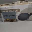 Baker's Friend Crepe Maker Machine with Auto Power Off, Portable Crepe Maker with Non Stick Dipping Plate, Automatic Temperature Control, Graphite