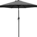 Sunnyglade 9' Patio Umbrella Outdoor Table Umbrella with 8 Sturdy Ribs (Grey)